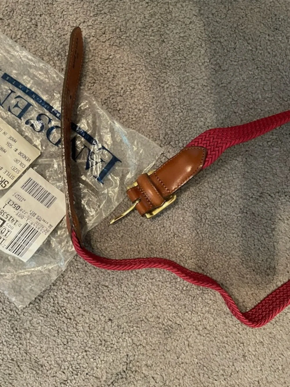 Men’s Lands’ End Woven Stretch Belt (NWT)
